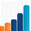 Icône d'analyse de données avec des graphiques et des statistiques