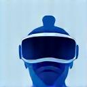 Icône de réalité virtuelle avec un casque VR